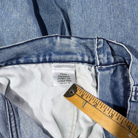 Vintage JNCO Burnin Hot Pipes Jeans 34W 30L Wide Leg Baggy Denim Crown Patch Y2K - Picture 14 of 15